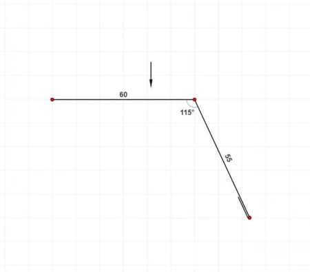 Карнизная планка 60х55