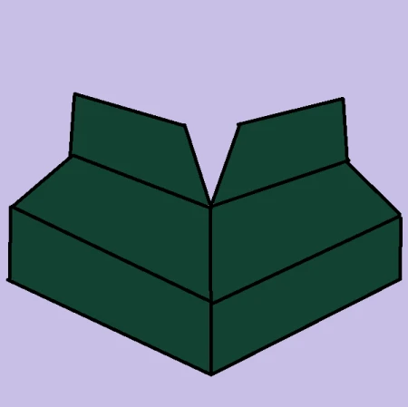 Угол отлива наружный Зеленый RAL 6005