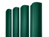 Евроштакетник двухсторонний Полукруглый RAL 6005 Зеленый мох