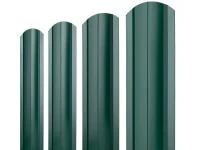 Евроштакетник двухсторонний Полукруглый 137мм, RAL 6005