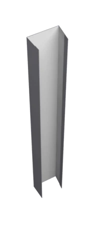 Планка декоративная 15мм для П-образного штакетника 0,45 RAL 7004 Серый