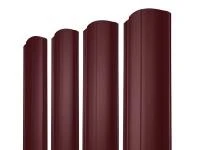 Евроштакетник двухсторонний Полукруглый RAL 3005 Вишневый