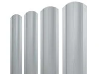 Евроштакетник двухсторонний Полукруглый 137мм, RAL 7004