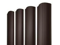 Евроштакетник двухсторонний Полукруглый RAL 8017 Шоколад