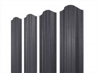 Евроштакетник двухсторонний П-образный 115мм, RAL 7024 Муар