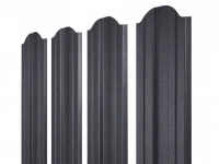 Евроштакетник двухсторонний М-образный 115мм, RAL 7024 Муар