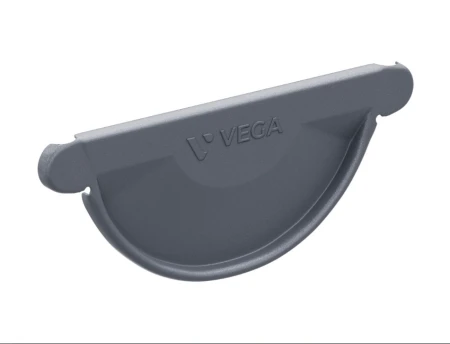 Заглушка торцевая универсальная VEGAStyle 125 мм RAL 7024 (Графитовый серый)